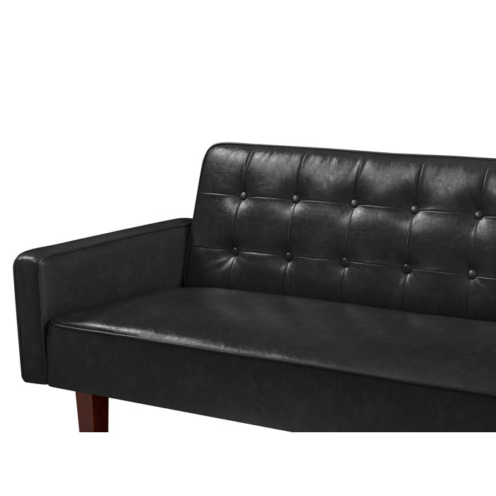 Ebern Designs Eloy 74.4'' Vegan Leather Sofa & Reviews Wayfair